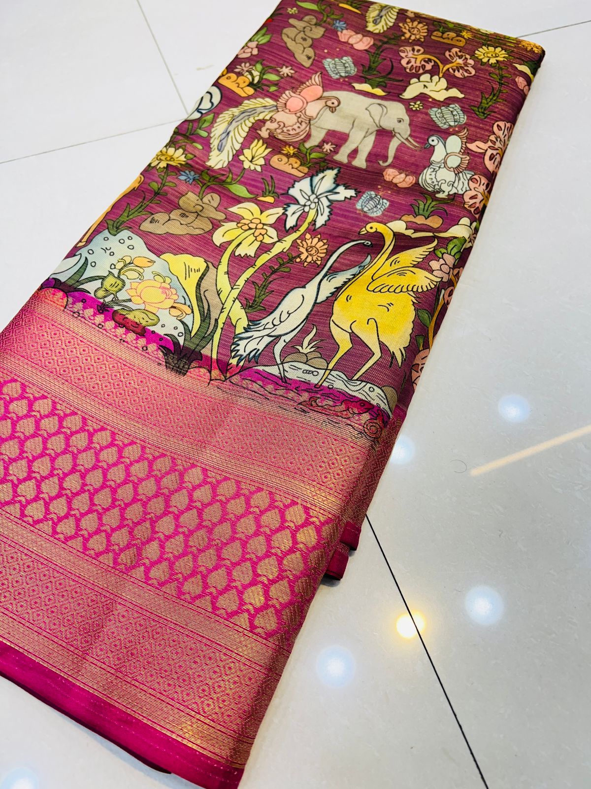 kalamkari tissue silk vol 2 Printed Non Catalog Sarees